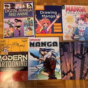 Six Manga and Cartoon drawing Book Collection